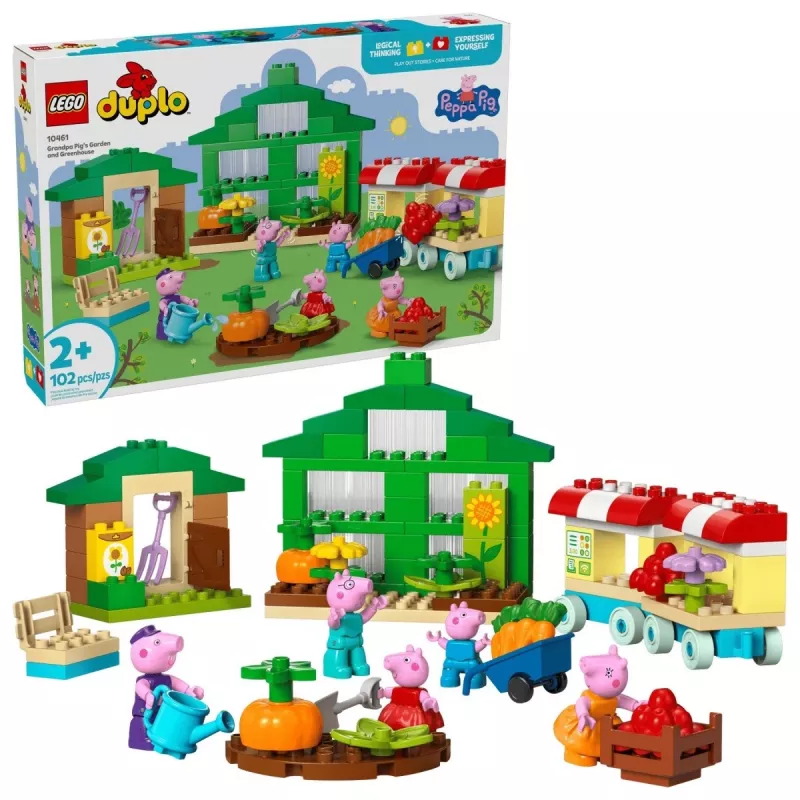 DUPLO Peppa Pig 10461 Vecā Cūka dārzs un siltumnīca būvklucīši