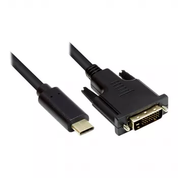 Alcasa GC-M0110 Video kabeļa adapteris 2 m USB Type-C DVI-D melns (GC-M0110)