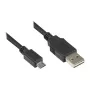 Savienojuma kabelis USB 2.0 EASY spraudnis A uz spraudni Micro B, melns, 0,5m, Good Connections® (2510-EUM005)