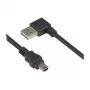 Good Connections savienojuma kabelis USB 2.0 EASY Plug A uz Mini-B spraudnis - leņķveida - melns - 0,5 m