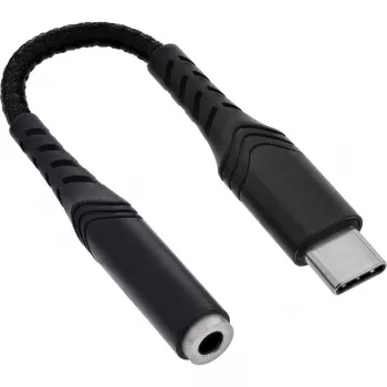 Audio pārveidotājs InLine 33054E USB-C uz 3,5 mm ar iebūvētu DAC, 15 cm kabelis