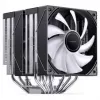 CPU dzesētājs Jonsbo CB80 divtorņu ar 2 × 120mm PWM RGB ventilatoriem — melns