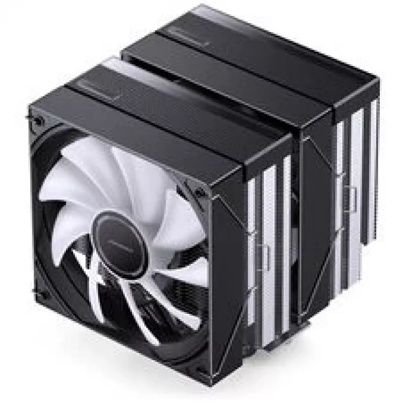 CPU dzesētājs Jonsbo CB80 divtorņu ar 2 × 120mm PWM RGB ventilatoriem — melns