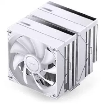 CPU dzesētājs Jonsbo CB80 Dual-Tower ar 2×120mm PWM ARGB ventilatoriem — balts