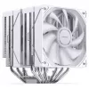 CPU dzesētājs Jonsbo CB80 Dual-Tower ar 2×120mm PWM ARGB ventilatoriem — balts