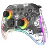 Spēļu kontrolieris Deltaco Gaming GAM-198-T caurspīdīgs Bluetooth/USB USB-C, paredzēts Nintendo Switch, Switch 2, Switch OLED, Android, PC
