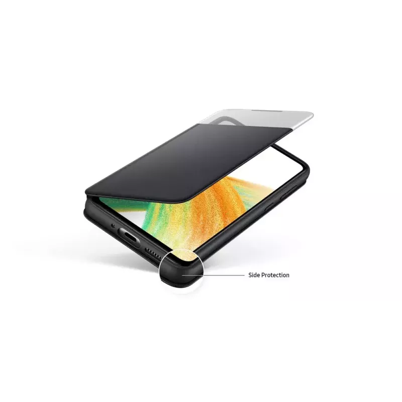 Samsung EF-EA336PBEGEW maciņš-apvalks Galaxy A33 5G, saderīgs ar 6,4 collu ekrāniem, melns, 1 kartes kabatiņa