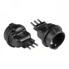 spraudņa adapteris Itālijas tīkla spraudnis Tips L (CEI 23-16, taisns) uz iezemētu kontaktligzdu Tips F (CEE 7/3, taisns), melns, Good Connections® (PA-6502S)