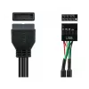 Good Connections 5021-PST3 - 0,45 m - USB 2.0 - 480 Mbit/s - melns