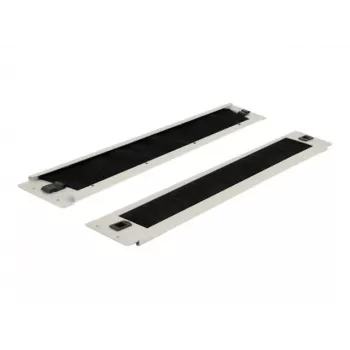 Kabeļu pārvaldības panelis DeLOCK 19 collu kabelis Management Brush Strip bez instrumentiem 2U pelēks