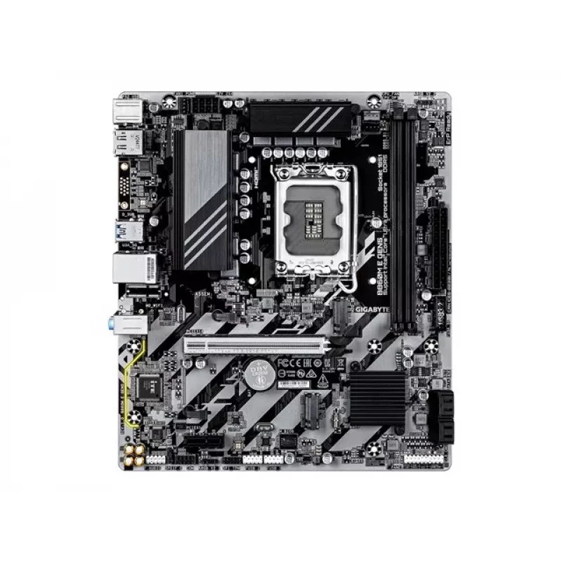 Mātesplate GIGABYTE B860M E GEN5 LGA1851 Intel Core Ultra procesoriem, DDR5 līdz 8800MHz (O.C.), 2x PCIe 4.0 M.2, 1GbE