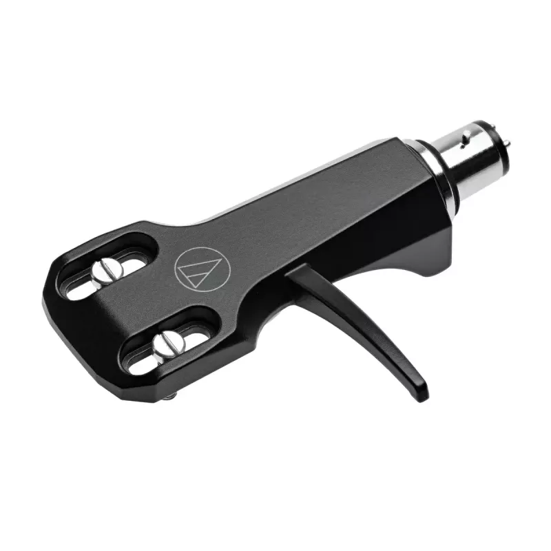 Audio-Technica AT-VM95E/H skaņuplašu kārtridžs ar AT-HS6BK galviņas turētāju, iepriekš samontēts (melns/zaļš)