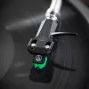 Audio-Technica AT-VM95E/H skaņuplašu kārtridžs ar AT-HS6BK galviņas turētāju, iepriekš samontēts (melns/zaļš)