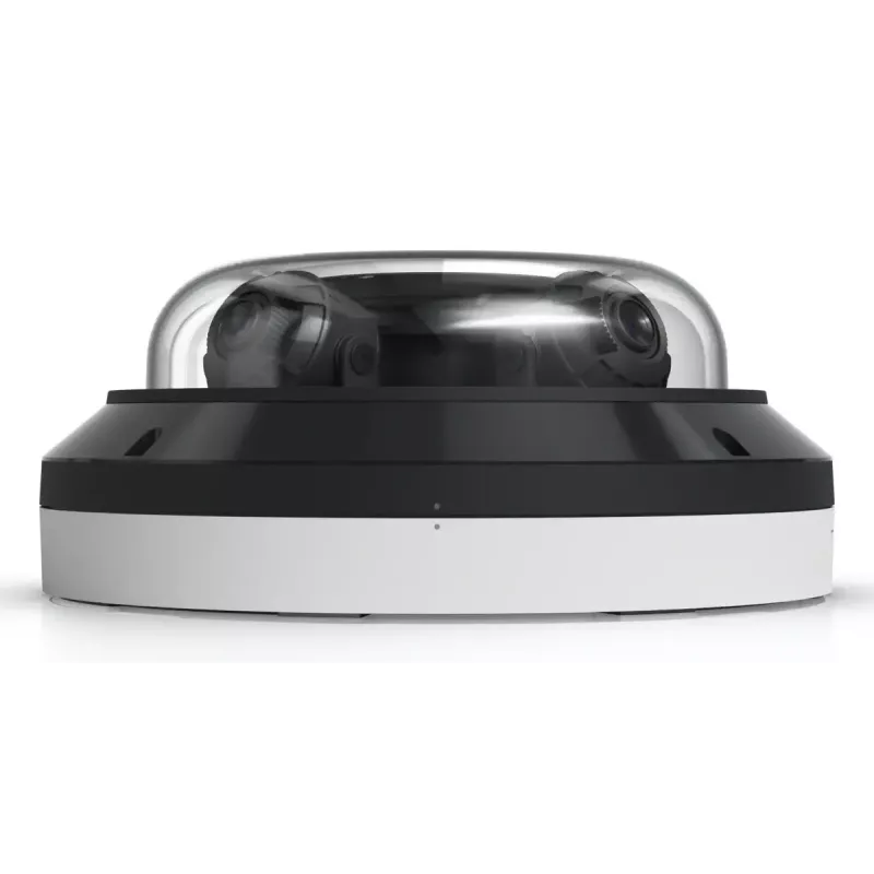 IP kupolveida drošības kamera UBIQUITI AI Multi Sensor 4 — 3840×2160, 360° skata leņķis, 2,33× optiskā tālummaiņa, griestu stiprinājums, vadu savienojums (balta/melna)