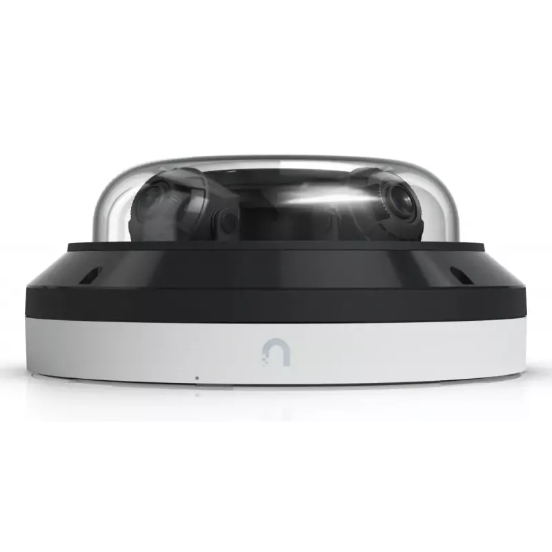 IP kupolveida drošības kamera UBIQUITI AI Multi Sensor 4 — 3840×2160, 360° skata leņķis, 2,33× optiskā tālummaiņa, griestu stiprinājums, vadu savienojums (balta/melna)