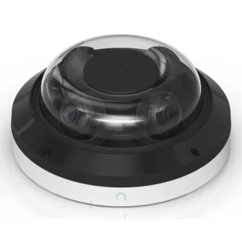 IP kupolveida drošības kamera UBIQUITI AI Multi Sensor 4 — 3840×2160, 360° skata leņķis, 2,33× optiskā tālummaiņa, griestu stiprinājums, vadu savienojums (balta/melna)