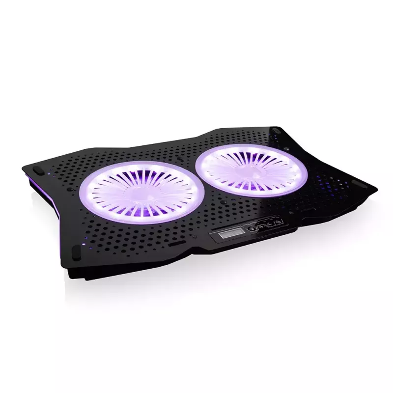 Dzesēšanas paliktnis Modecom MC-CF18 RGB 45.7 cm 2 ventilatori melns