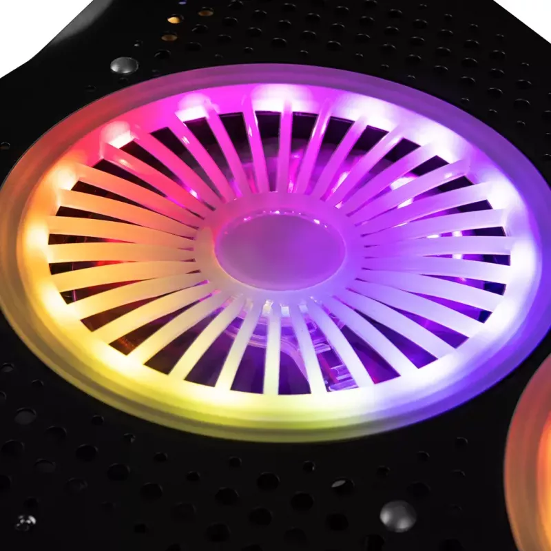 Dzesēšanas paliktnis Modecom MC-CF18 RGB 45.7 cm 2 ventilatori melns