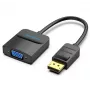 I/O adapteris DP uz VGA / 0,15 m melns Hbfbb Vention
