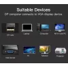 I/O adapteris DP uz VGA / 0,15 m melns Hbfbb Vention