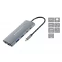 CONCEPTRONIC 10-1 Dokstacija USB-C->HDMI/2xUSB-C/3xUSB-A/+ 20cm pelēka