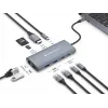 CONCEPTRONIC 10-1 Dokstacija USB-C->HDMI/2xUSB-C/3xUSB-A/+ 20cm pelēka