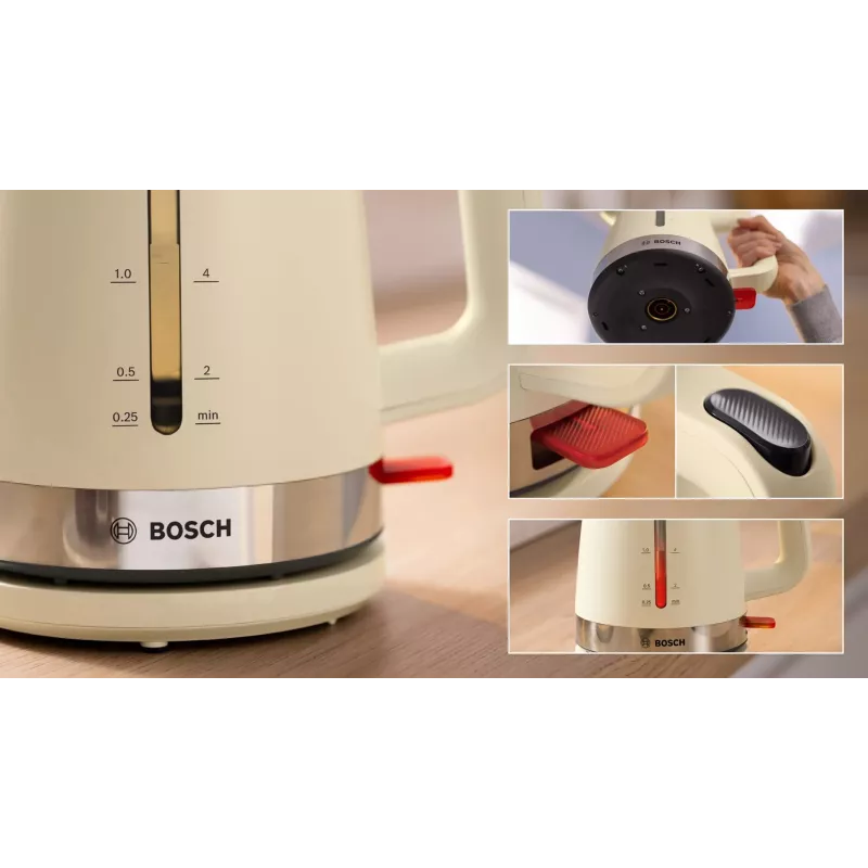 Bosch MyMoment elektriskā tējkanna 1,7 L 2400 W krēma krāsā
