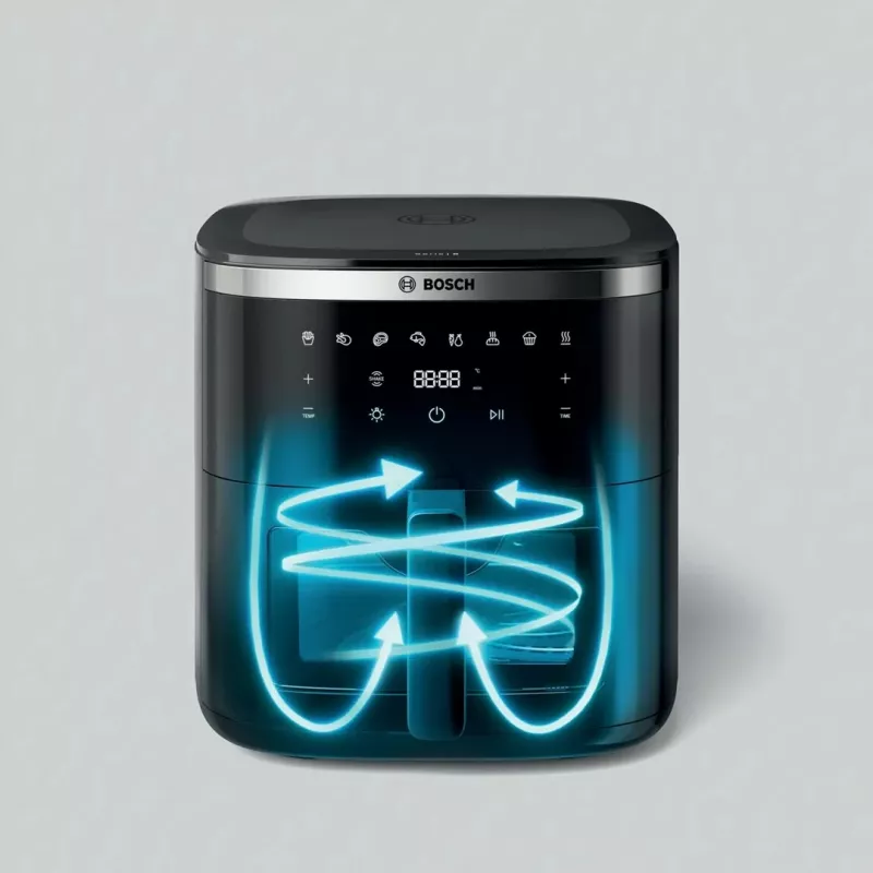 Bosch Serie 6 MAFS2671B fritieris Viena 7,2 L Brīvi stāvošs 1800 W Karstā gaisa fritieris Melns