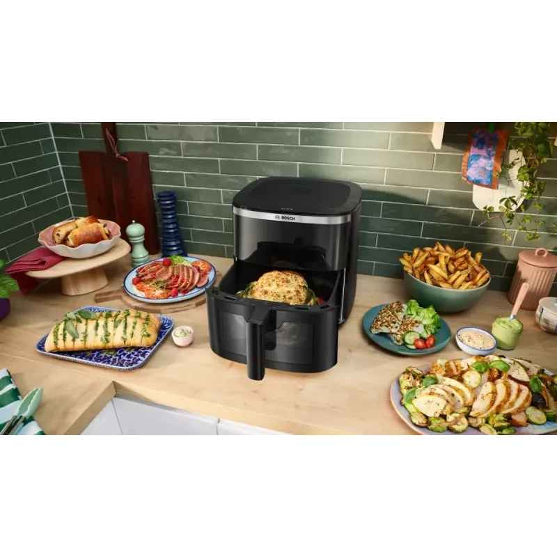 Bosch Serie 6 MAFS2671B fritieris Viena 7,2 L Brīvi stāvošs 1800 W Karstā gaisa fritieris Melns