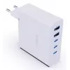 Verico MOJO GaN 140W Multi-Port USB-C un USB-A ātrais lādētājs klēpjdatoriem, viedtālruņiem un planšetdatoriem, balts