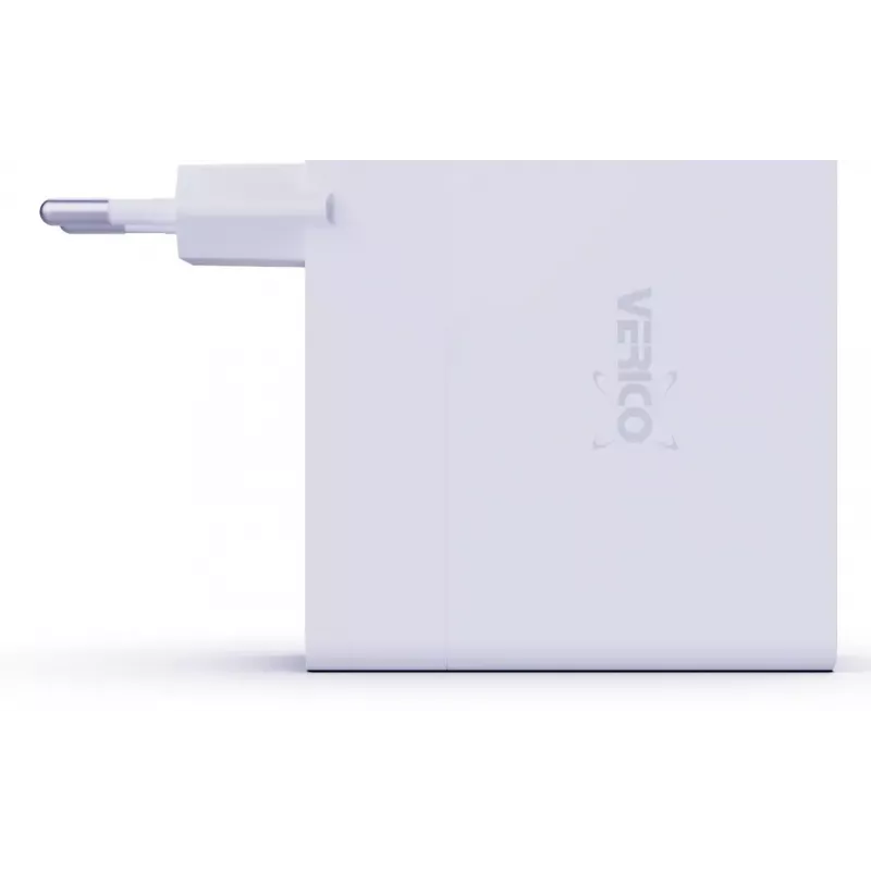 Verico MOJO GaN 140W Multi-Port USB-C un USB-A ātrais lādētājs klēpjdatoriem, viedtālruņiem un planšetdatoriem, balts