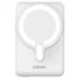 Ārējais akumulators SAVIO BA-13 10000 mAh ar 20 W izvadi un bezvadu uzlādi, balts