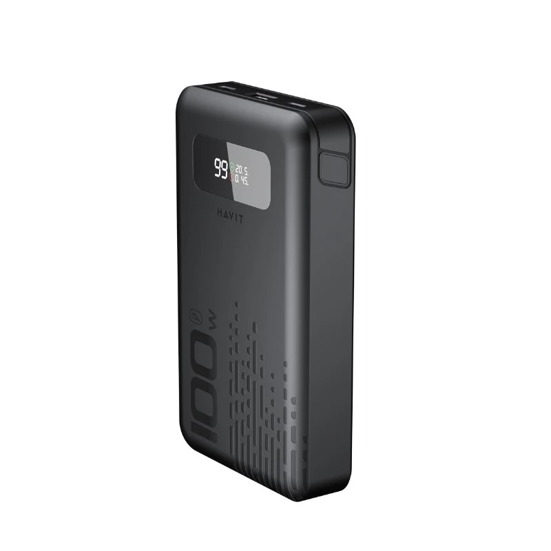 Pārnēsājams ārējais akumulators HAVIT PB5212 20000mAh — lielas ietilpības ārējais akumulators (melns)