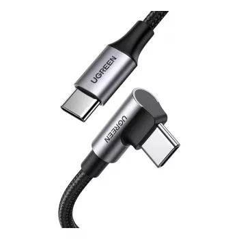USB-C uz USB-C kabelis UGREEN 70645 — USB 2.0, 2 m, melns/pelēks