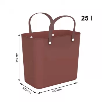Rotho Multibag Albula Style 25L veļas grozs, dzelzs sarkans