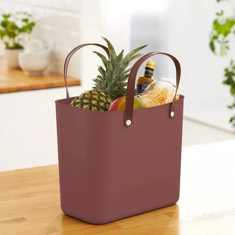 Rotho Multibag Albula Style 25L veļas grozs, dzelzs sarkans