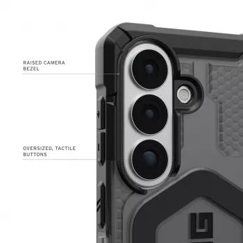 UAG Urban Armor Gear Pathfinder korpuss ar magnēta moduli | Samsung Galaxy S26 | pelnu (pelēks caurspīdīgs)/Melns | 214528113140 (214528113140)