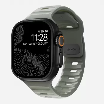 Nomad Sport Band pelēka Rubber for Smartwatch, Width 21.5 mm, Wrist 160–195 mm