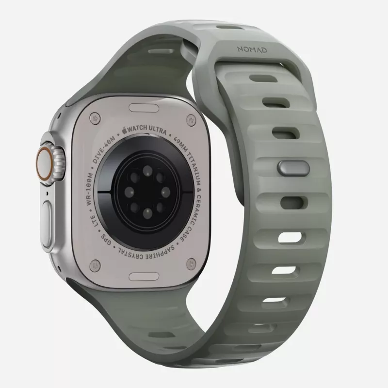 Nomad Sport Band pelēka Rubber for Smartwatch, Width 21.5 mm, Wrist 160–195 mm