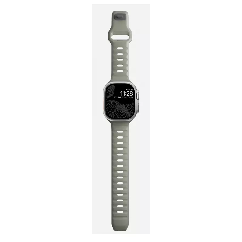 Nomad Sport Band pelēka Rubber for Smartwatch, Width 21.5 mm, Wrist 160–195 mm
