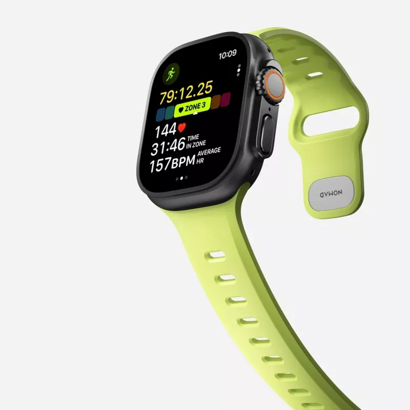 NOMAD Tempo Band - siksna Apple Watch 49mm ar FKM (lumen)