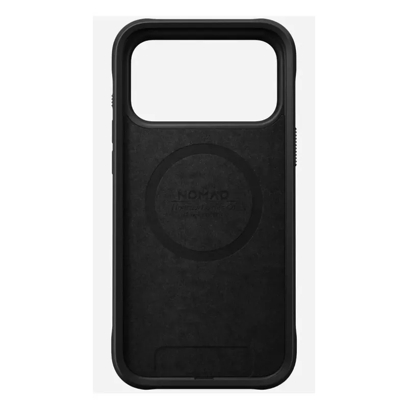 Mobilā tālruņa maciņš Nomad Rugged Leather vāciņš iPhone 17 Pro Max, vāciņš, āda + TPU + PC, piemērots 17,5 cm (6,9 collu) ekrānam, melns