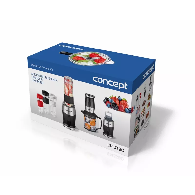 Concept SM3390 blenderis 1,2 L Iegremdējamais blenderis 700 W Melns, nerūsējošais tērauds