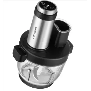Virtuves kombains Concept RM3300 ar 2 L stikla trauku, melns, nerūsējošā tērauda korpuss, 220–240 V