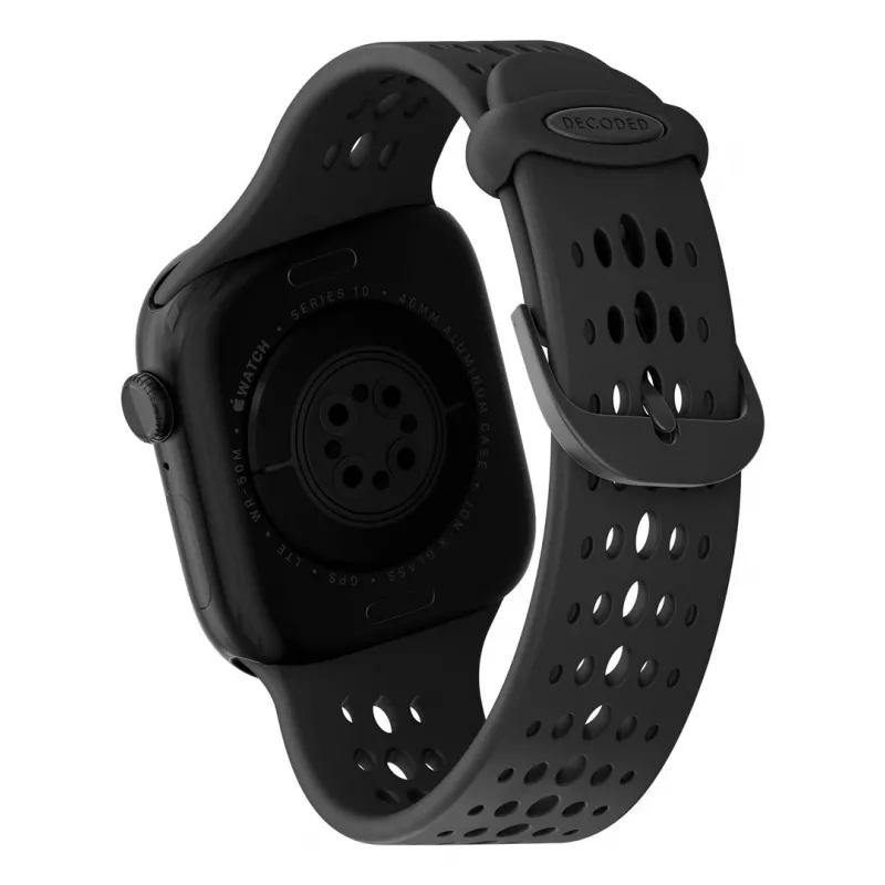 Decoded Silicone Ares O Band - silikona siksniņa Apple Watch 40/42 mm (melna)