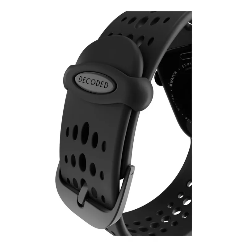 Decoded Silicone Ares O Band - silikona siksniņa Apple Watch 40/42 mm (melna)