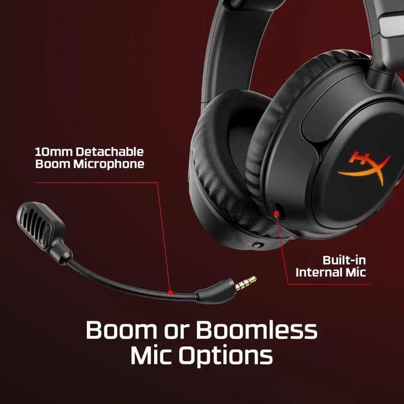 Bezvadu spēļu austiņas HyperX Cloud Flight 2 — apkārtauss, melnas