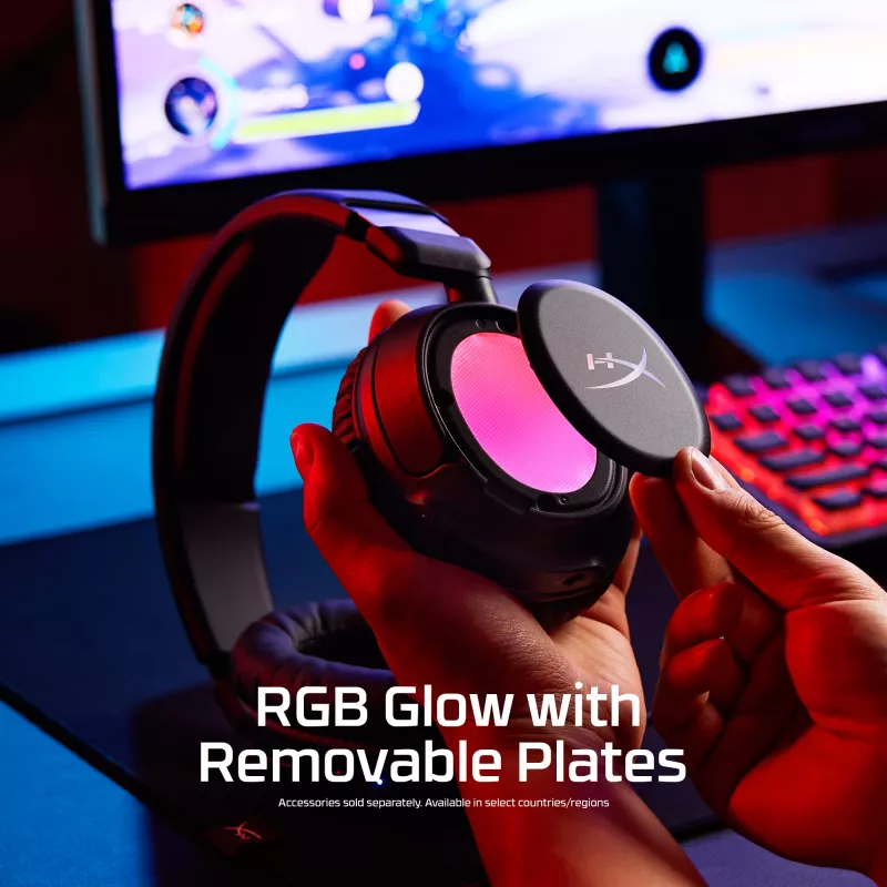 Bezvadu spēļu austiņas HyperX Cloud Flight 2 — apkārtauss, melnas
