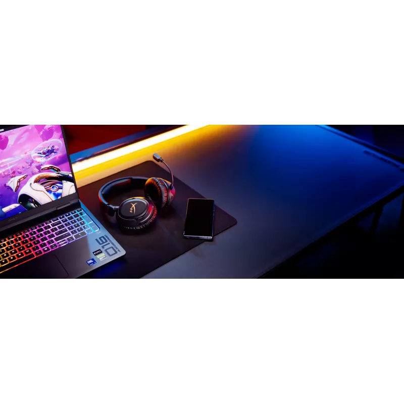 Bezvadu spēļu austiņas HyperX Cloud Flight 2 — apkārtauss, melnas