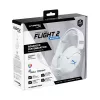 Bezvadu spēļu austiņas KINGSTON HyperX Cloud Flight 2 ar USB-C un Bluetooth, balta krāsa